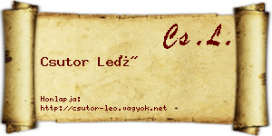 Csutor Leó névjegykártya